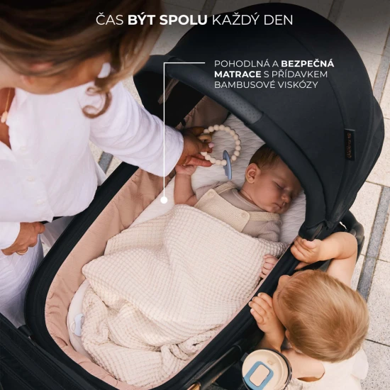 Kočík kombinovaný Nea 2 2v1 Dark Grey Kinderkraft KSNEA002DGR2000