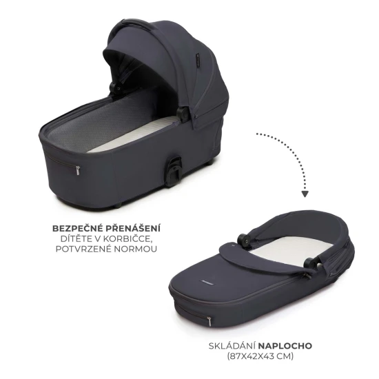 Kočík kombinovaný Nea 2 2v1 Dark Grey Kinderkraft KSNEA002DGR2000