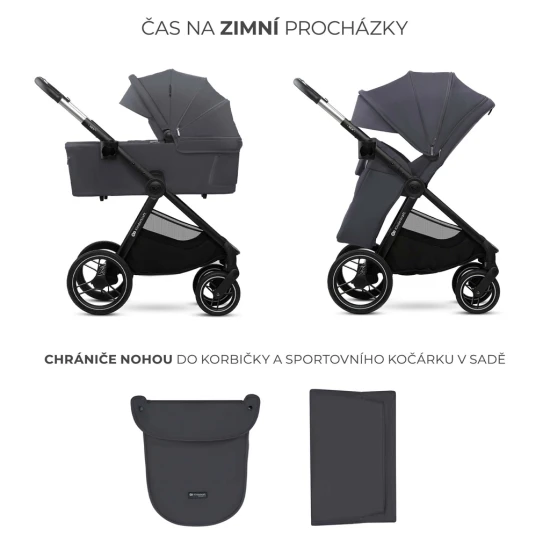 Kočík kombinovaný Nea 2 2v1 Dark Grey Kinderkraft KSNEA002DGR2000