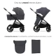 Kočík kombinovaný Nea 2 2v1 Dark Grey Kinderkraft KSNEA002DGR2000