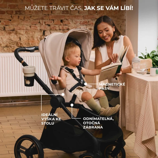 Kočík kombinovaný Nea 2 2v1 Dark Grey Kinderkraft KSNEA002DGR2000