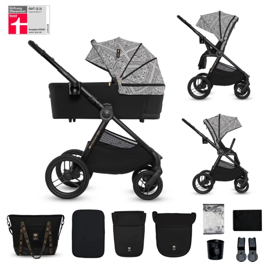 Kočík kombinovaný Nea 2 2v1 Lunar Black Bizuu Kinderkraft KSNEA002BLKBI00