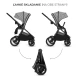 Kočík kombinovaný Nea 2 2v1 Lunar Black Bizuu Kinderkraft KSNEA002BLKBI00