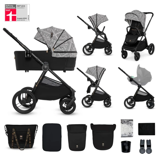 Kočík kombinovaný Nea 2 2v1 Lunar Black Bizuu Kinderkraft KSNEA002BLKBI00