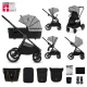 Kočík kombinovaný Nea 2 2v1 Lunar Black Bizuu Kinderkraft KSNEA002BLKBI00
