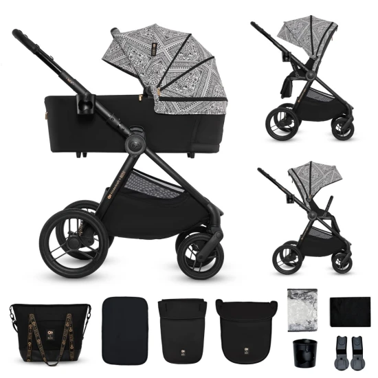 Kočík kombinovaný Nea 2 2v1 Lunar Black Bizuu Kinderkraft KSNEA002BLKBI00