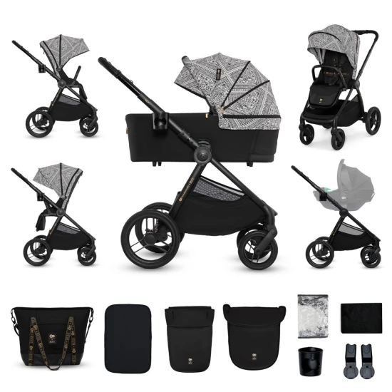 Kočík kombinovaný Nea 2 2v1 Lunar Black Bizuu Kinderkraft KSNEA002BLKBI00