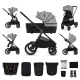 Kočík kombinovaný Nea 2 2v1 Lunar Black Bizuu Kinderkraft KSNEA002BLKBI00