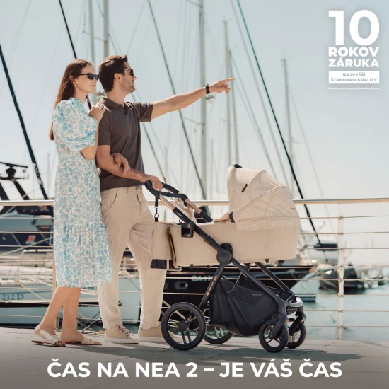Kočík kombinovaný Nea 2 2v1 Lunar Black Bizuu Kinderkraft KSNEA002BLKBI00