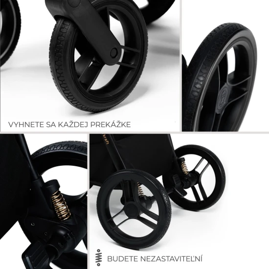 Kočík kombinovaný Nea 2 2v1 Lunar Black Bizuu Kinderkraft KSNEA002BLKBI00