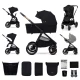 Kočík kombinovaný Nea 2 2v1 Midnigth Black Kinderkraft KSNEA002BLK2000