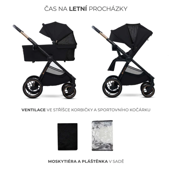 Kočík kombinovaný Nea 2 2v1 Midnigth Black Kinderkraft KSNEA002BLK2000