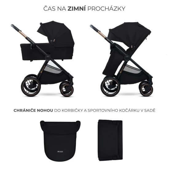 Kočík kombinovaný Nea 2 2v1 Midnigth Black Kinderkraft KSNEA002BLK2000