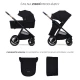 Kočík kombinovaný Nea 2 2v1 Midnigth Black Kinderkraft KSNEA002BLK2000