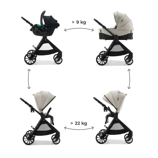 Kočík kombinovaný Vesto 2 3v1 Beige Kinderkraft KSVEST02BEG3000