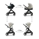 Kočík kombinovaný Vesto 2 3v1 Beige Kinderkraft KSVEST02BEG3000