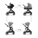 Kočík kombinovaný Vesto 2 3v1 Grey Kinderkraft KSVEST02GRY3000
