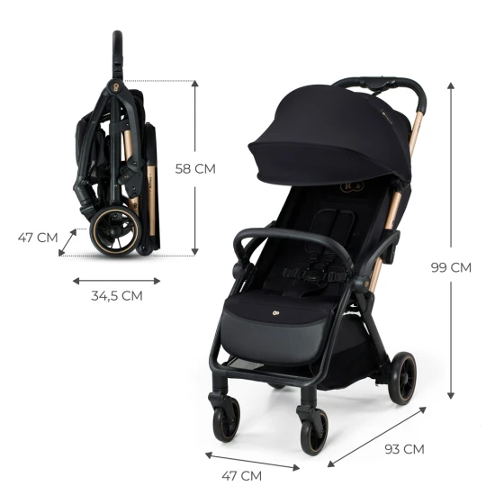 Kočík športový Apino Raven black Kinderkraft KSAPIN00BLK0000