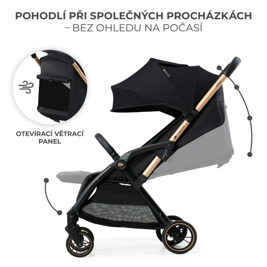 Kočík športový Apino Raven black Kinderkraft KSAPIN00BLK0000