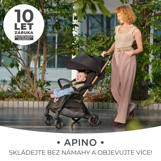 Kočík športový Apino Raven black Kinderkraft KSAPIN00BLK0000