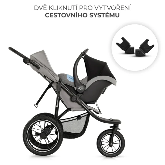 Kočík športový Helsi 2 Grey Kinderkraft KSHELS02GRY0000