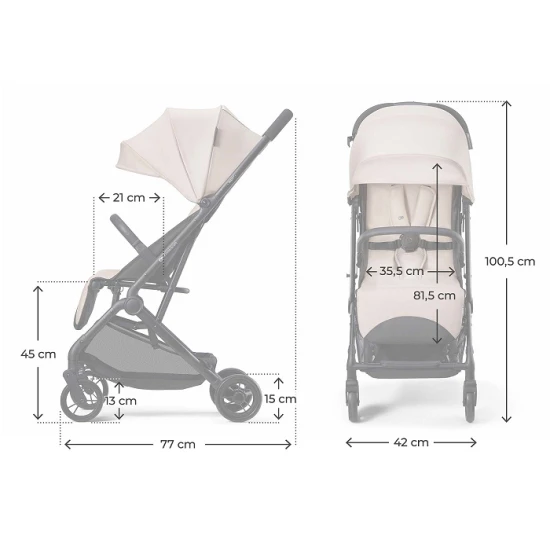 Kočík športový Indy 3 Misty Beige Kinderkraft KSINDY03BEG0000