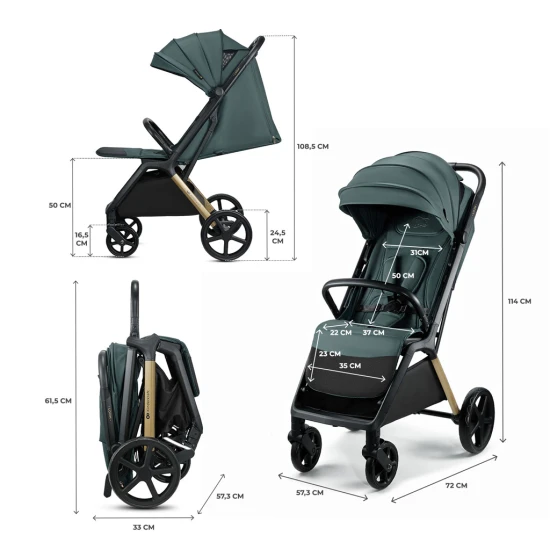 Kočík športový Loom Green Kinderkraft KSLOOM00GRE0000