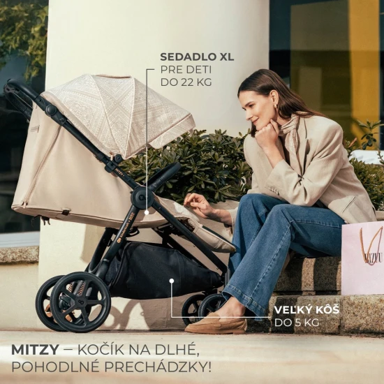 Kočík športový Mitzy Dune Whisper Bizuu Kinderkraft KSMITZ00BEGBI00