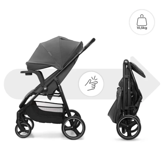 Kočík športový Trig 3 Tray Granite Grey Kinderkraft KSTRIG03GRY000T
