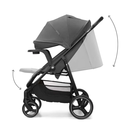 Kočík športový Trig 3 Tray Granite Grey Kinderkraft KSTRIG03GRY000T