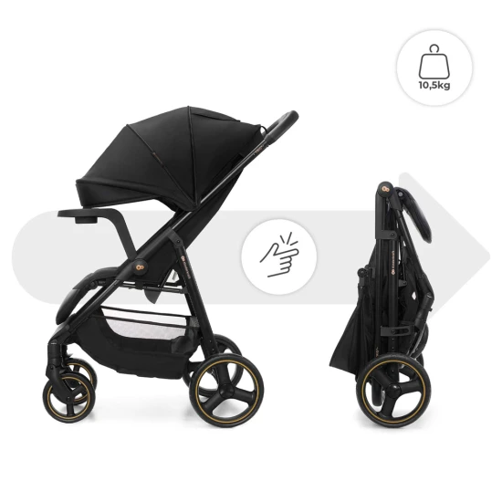 Kočík športový Trig 3 Tray Onyx Black Kinderkraft KSTRIG03BLK000T