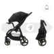 Kočík športový Trig 3 Tray Onyx Black Kinderkraft KSTRIG03BLK000T