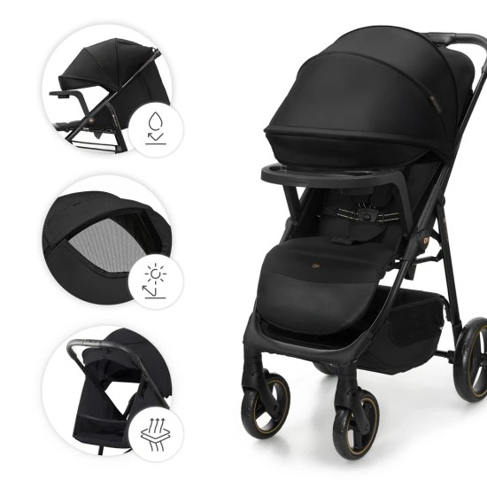 Kočík športový Trig 3 Tray Onyx Black Kinderkraft KSTRIG03BLK000T