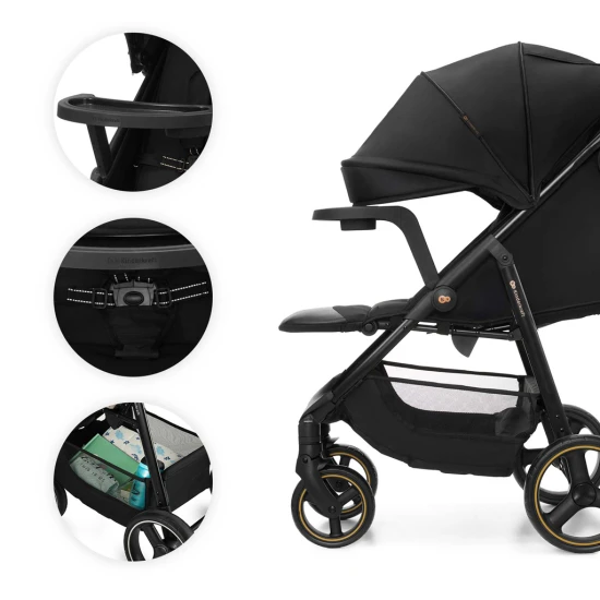 Kočík športový Trig 3 Tray Onyx Black Kinderkraft KSTRIG03BLK000T