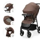 Kočík športový Trig 3 Tray Velvet Mocca Kinderkraft KSTRIG03BRW000T