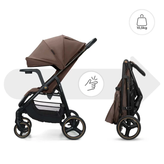 Kočík športový Trig 3 Tray Velvet Mocca Kinderkraft KSTRIG03BRW000T