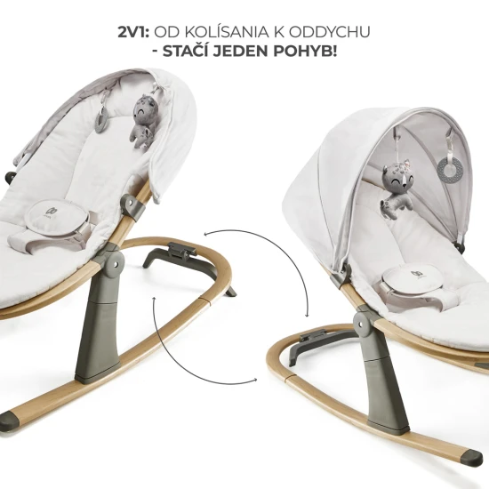 Lehátko Elsu Grey, do 9kg Kinderkraft KBELSU00GRY0000