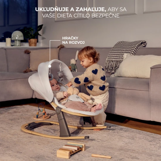 Lehátko Elsu Grey, do 9kg Kinderkraft KBELSU00GRY0000