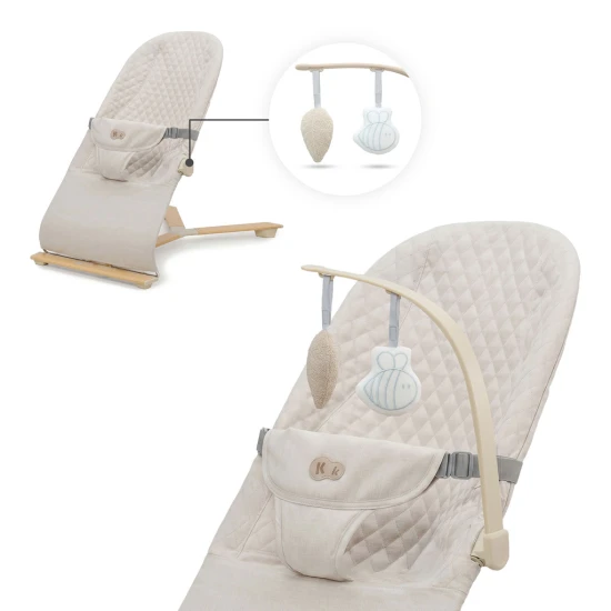 Lehátko pohupujúce Mimi Beige wood, do 9 kg Kinderkraft KBMIMI00WOD0000