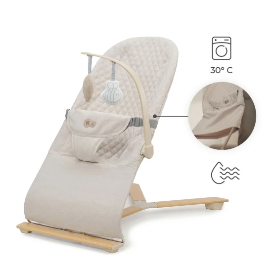 Lehátko pohupujúce Mimi Beige wood, do 9 kg Kinderkraft KBMIMI00WOD0000