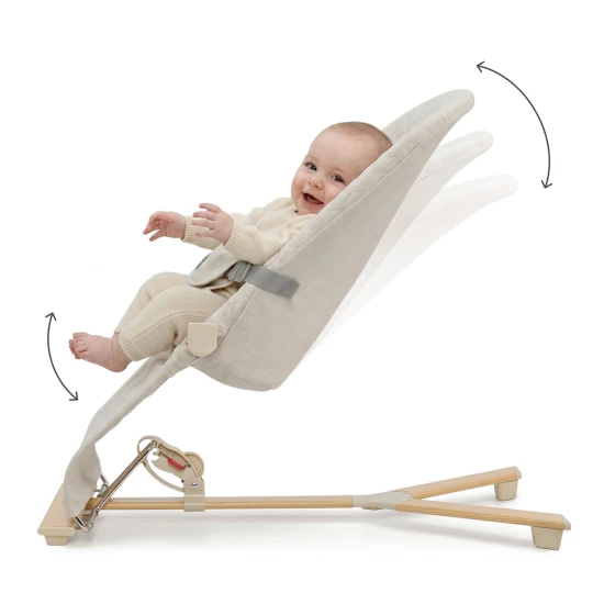 Lehátko pohupujúce Mimi Beige wood, do 9 kg Kinderkraft KBMIMI00WOD0000
