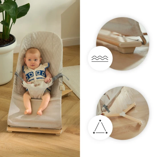 Lehátko pohupujúce Mimi Light grey, do 9 kg Kinderkraft KBMIMI00LGR0000