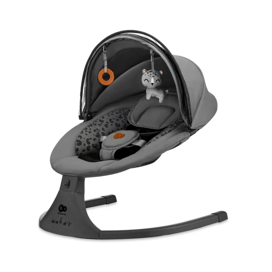 Lehátko pohupujúce s melódiou 2v1 Lumi, do 9 kg, Premium Dark Grey Kinderkraft KBLUMI02DGR0000