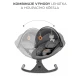 Lehátko pohupujúce s melódiou 2v1 Lumi, do 9 kg, Premium Dark Grey Kinderkraft KBLUMI02DGR0000
