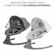 Lehátko pohupujúce s melódiou 2v1 Lumi, do 9 kg, Premium Dark Grey Kinderkraft KBLUMI02DGR0000