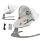 Lehátko pohupujúce s melódiou 2v1 Lumi, do 9 kg, Premium Light Grey Kinderkraft KBLUMI02LGR0000
