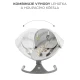Lehátko pohupujúce s melódiou 2v1 Lumi, do 9 kg, Premium Light Grey Kinderkraft KBLUMI02LGR0000