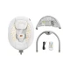 Lehátko pohupujúce s melódiou 2v1 Lumi, do 9 kg, Premium Light Grey Kinderkraft KBLUMI02LGR0000
