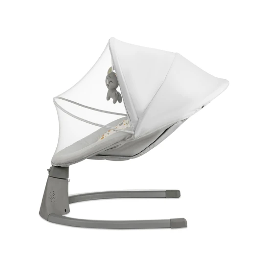 Lehátko pohupujúce s melódiou 2v1 Lumi, do 9 kg, Premium Light Grey Kinderkraft KBLUMI02LGR0000
