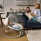 Lehátko pohupujúce s melódiou 2v1 Lumi, do 9 kg, Premium Light Grey Kinderkraft KBLUMI02LGR0000